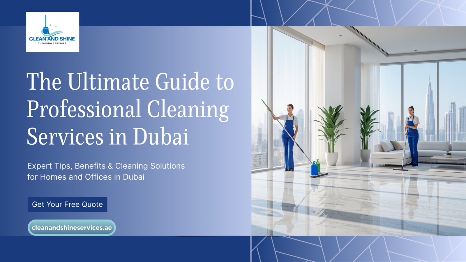 Professional cleaning team providing home and office cleaning services in Dubai.