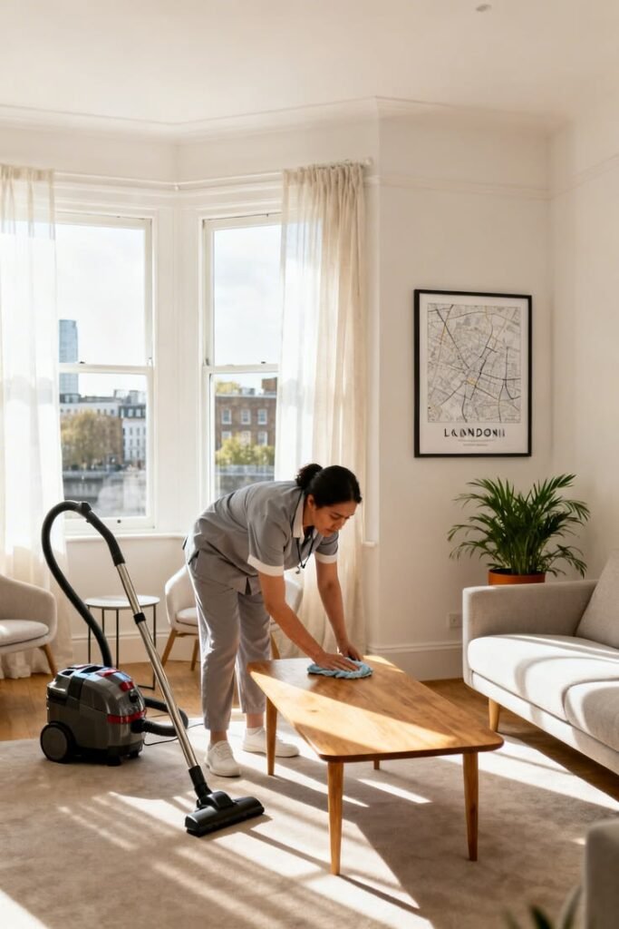 Professional home cleaning before a special occasion in Dubai.