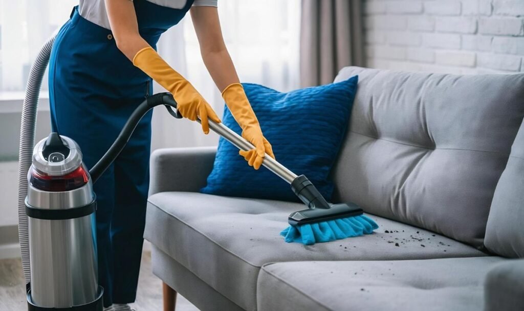 Professional cleaning team providing home and office cleaning services in Dubai.