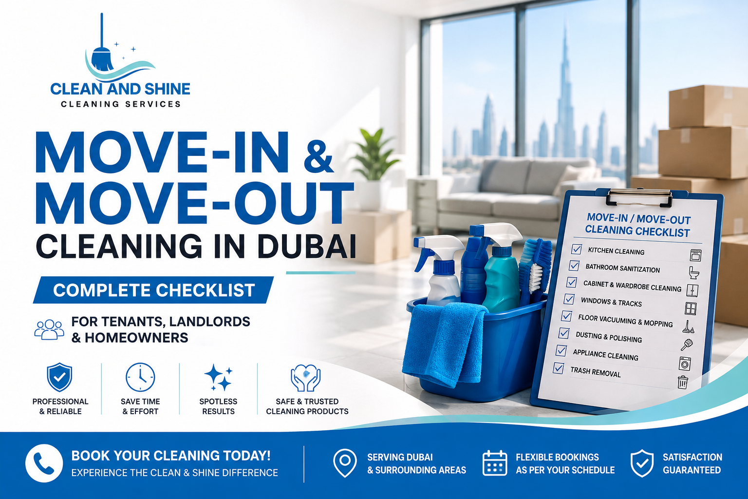 Move-in and move-out cleaning Dubai services